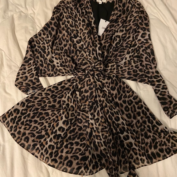 LPA leopard Lilliana wrap dress XXS NWT - Picture 3 of 4